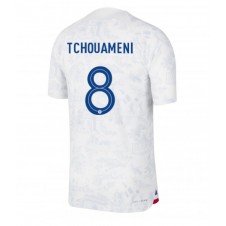 Frankrike Aurelien Tchouameni #8 Bortatröja VM 2022 Korta ärmar